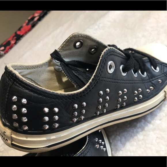 studded leather converse